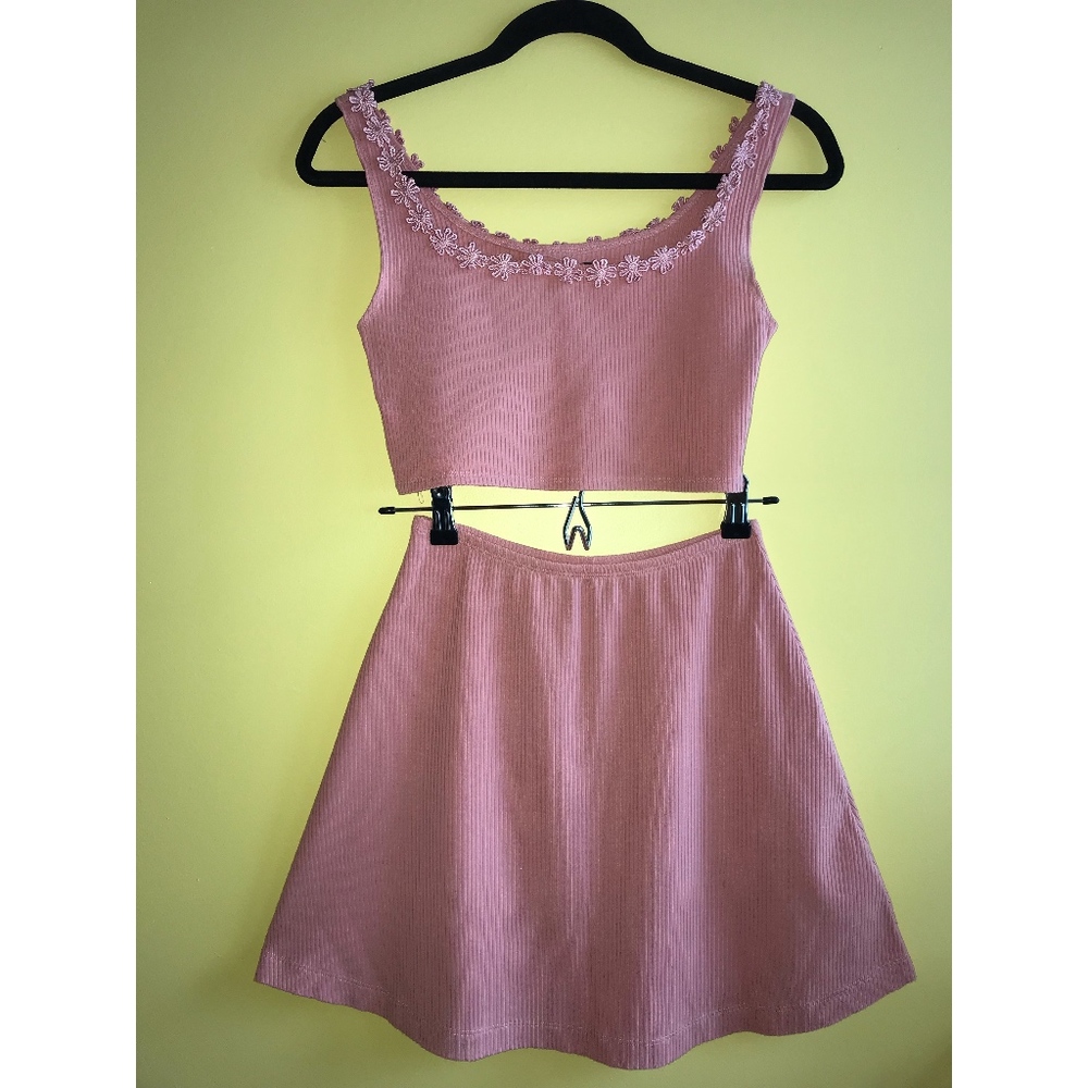 Reformation 2-piece dusty rose dress